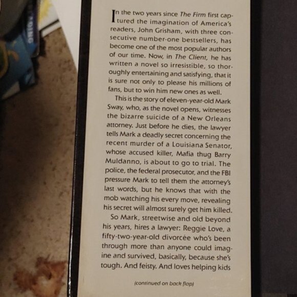 3/$13 The Client by John Grisham 1993 adult fiction book - Picture 5 of 9